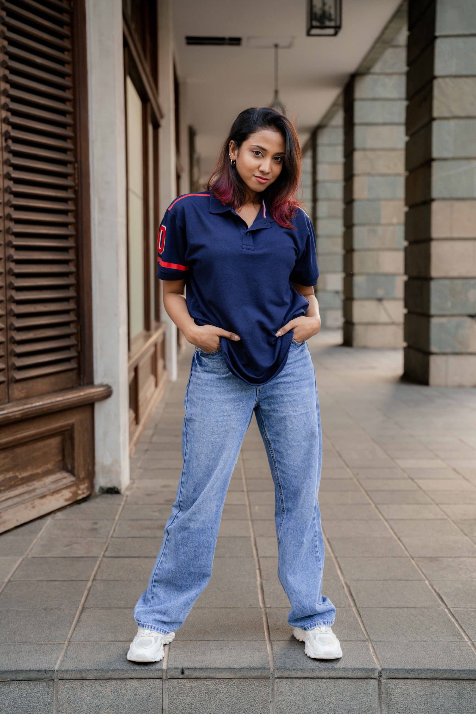 DARK BLUE POLO T-SHIRT