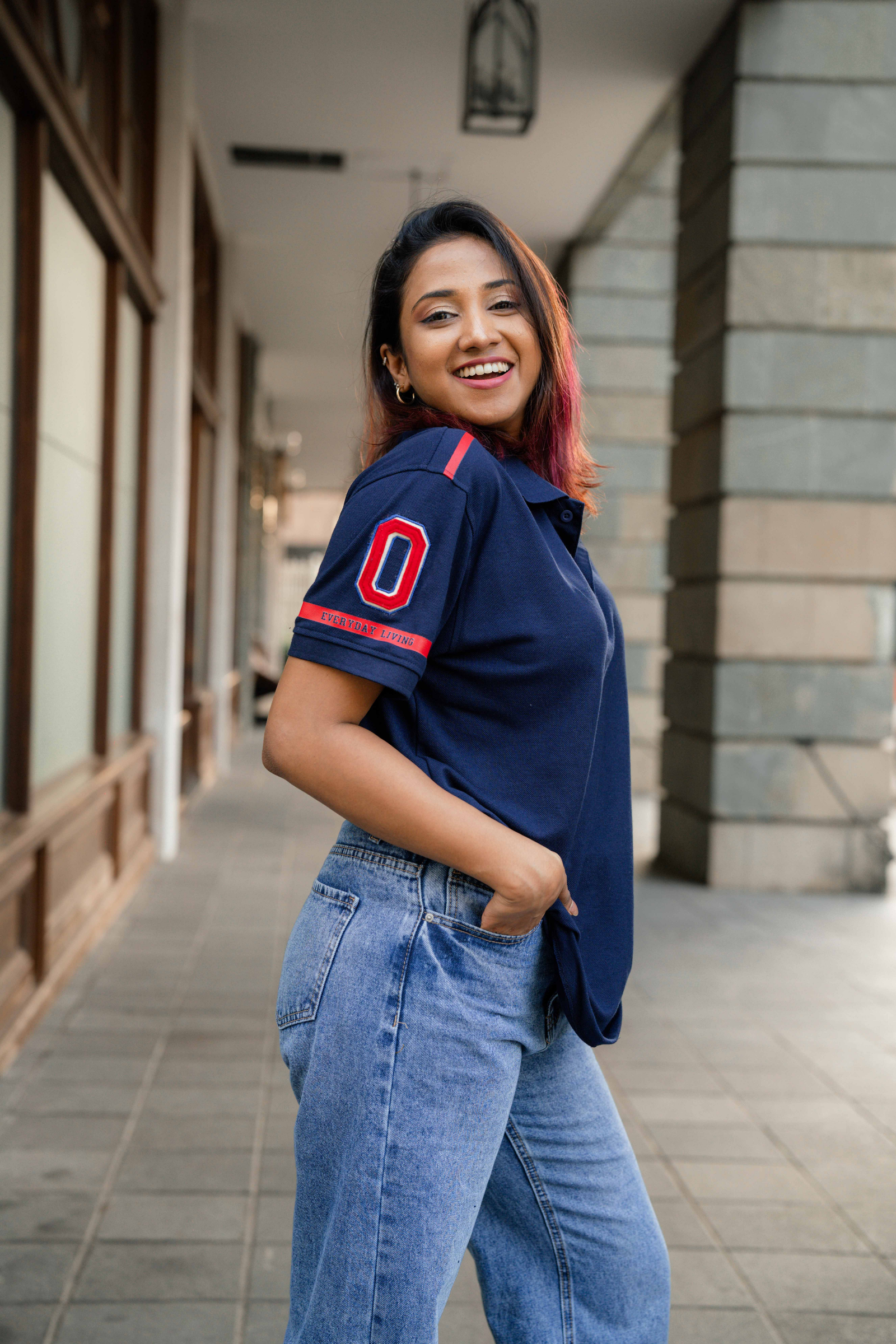 DARK BLUE POLO T-SHIRT