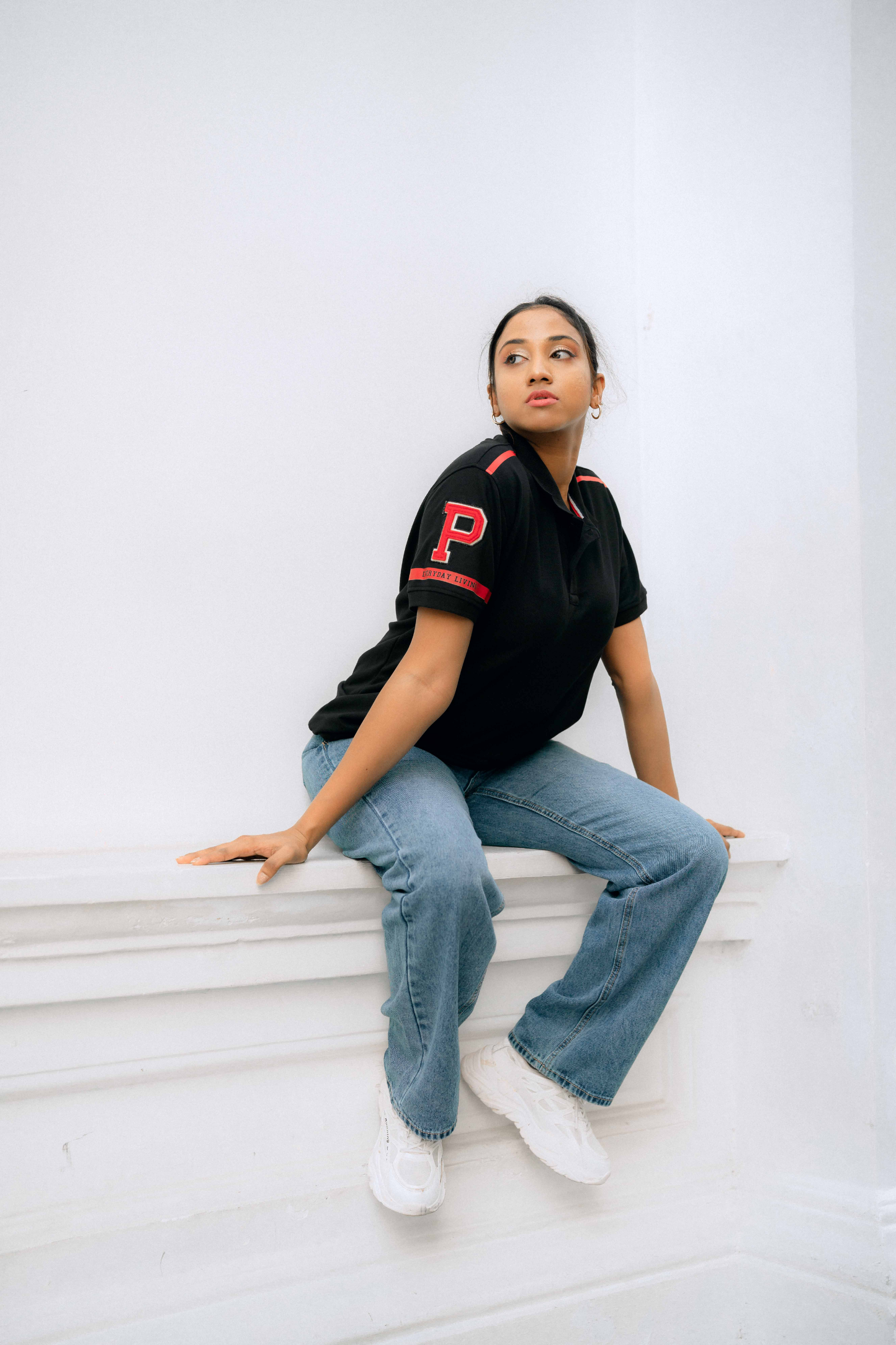 BLACK POLO T-SHIRT