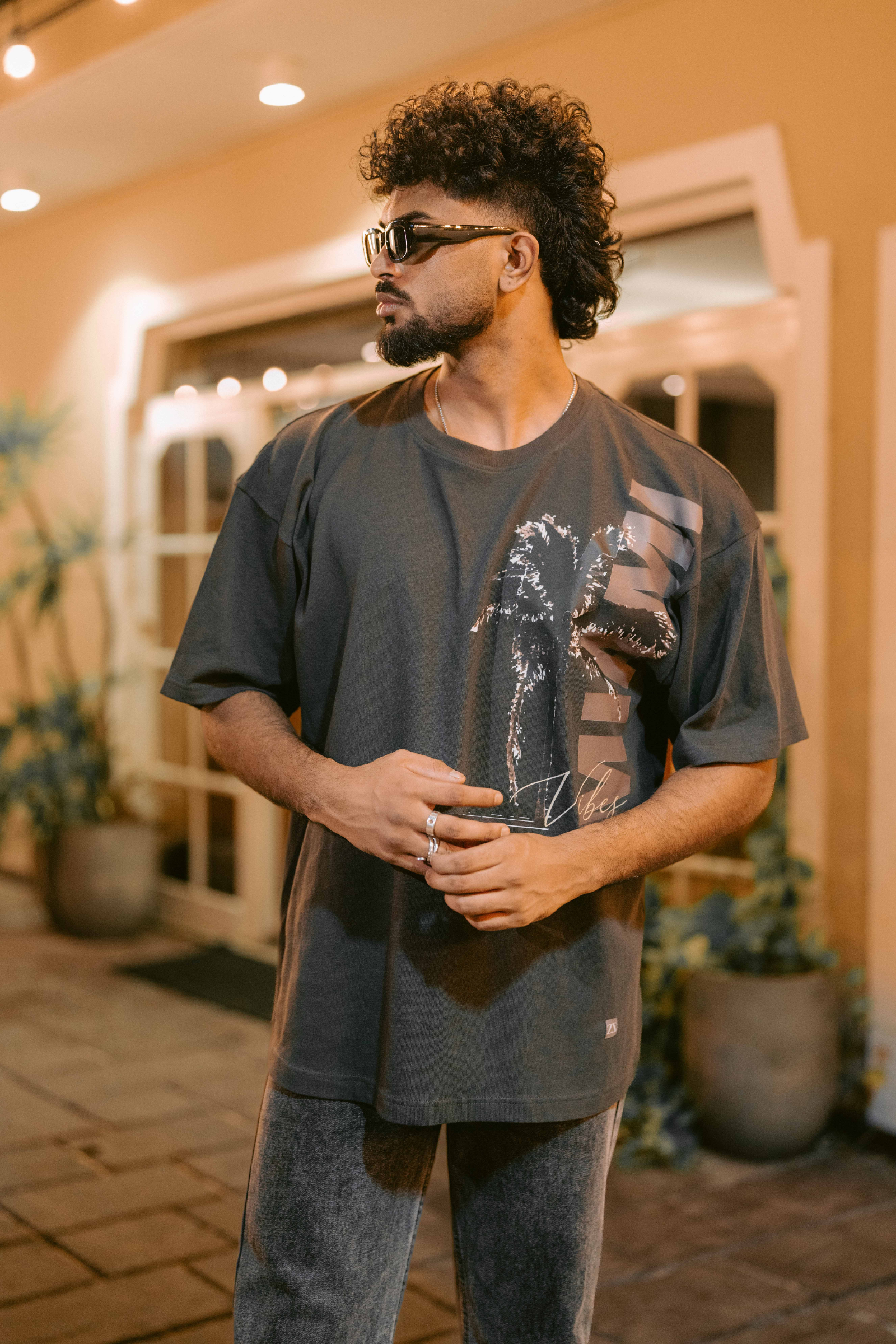 MIAMI PRINT OVERSIZED UNISEX T-SHIRT
