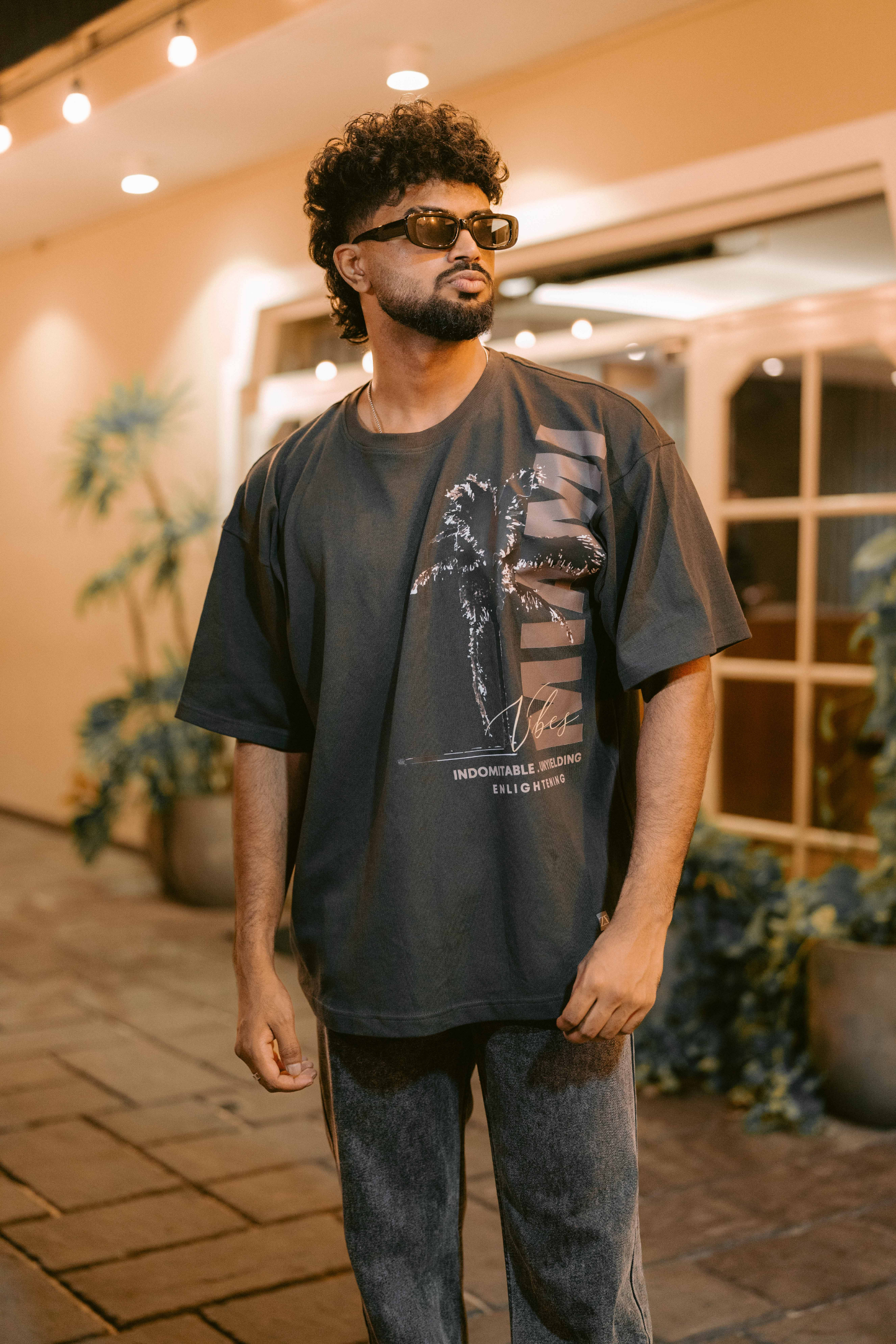 MIAMI PRINT OVERSIZED UNISEX T-SHIRT