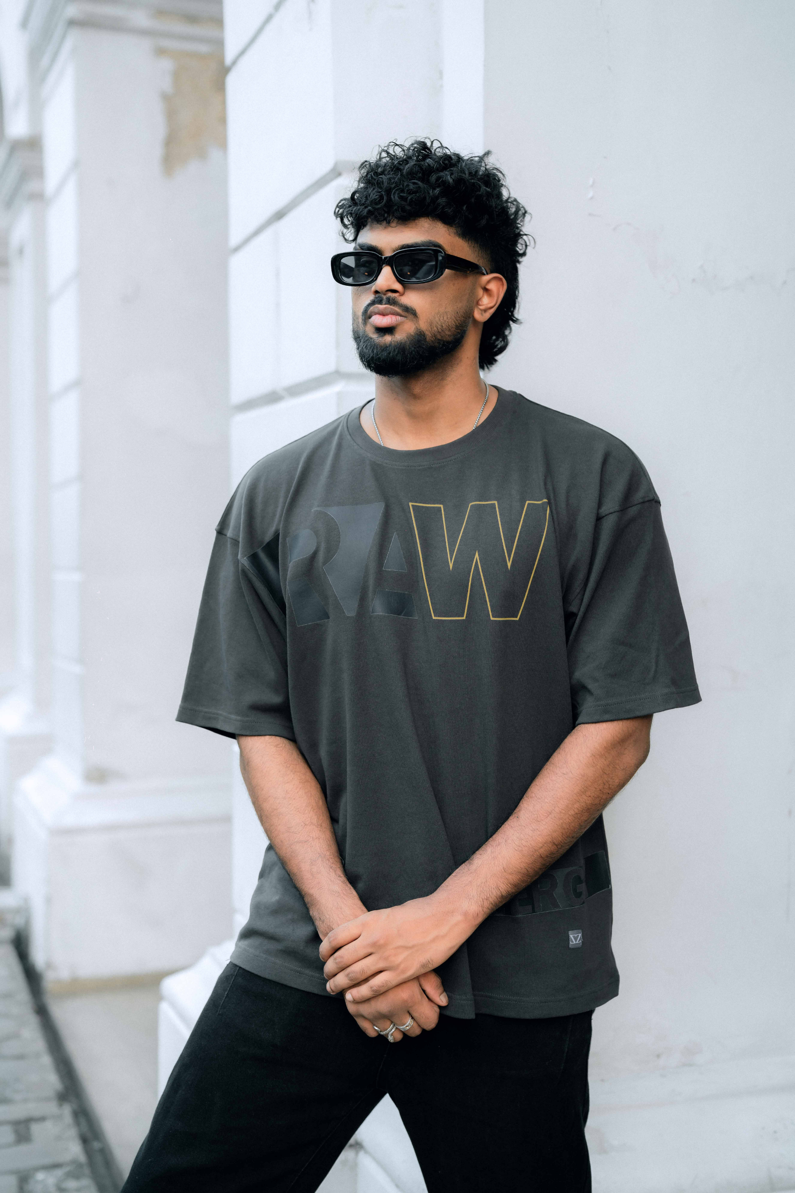 RAW PRINT OVERSIZED UNISEX T-SHIRT