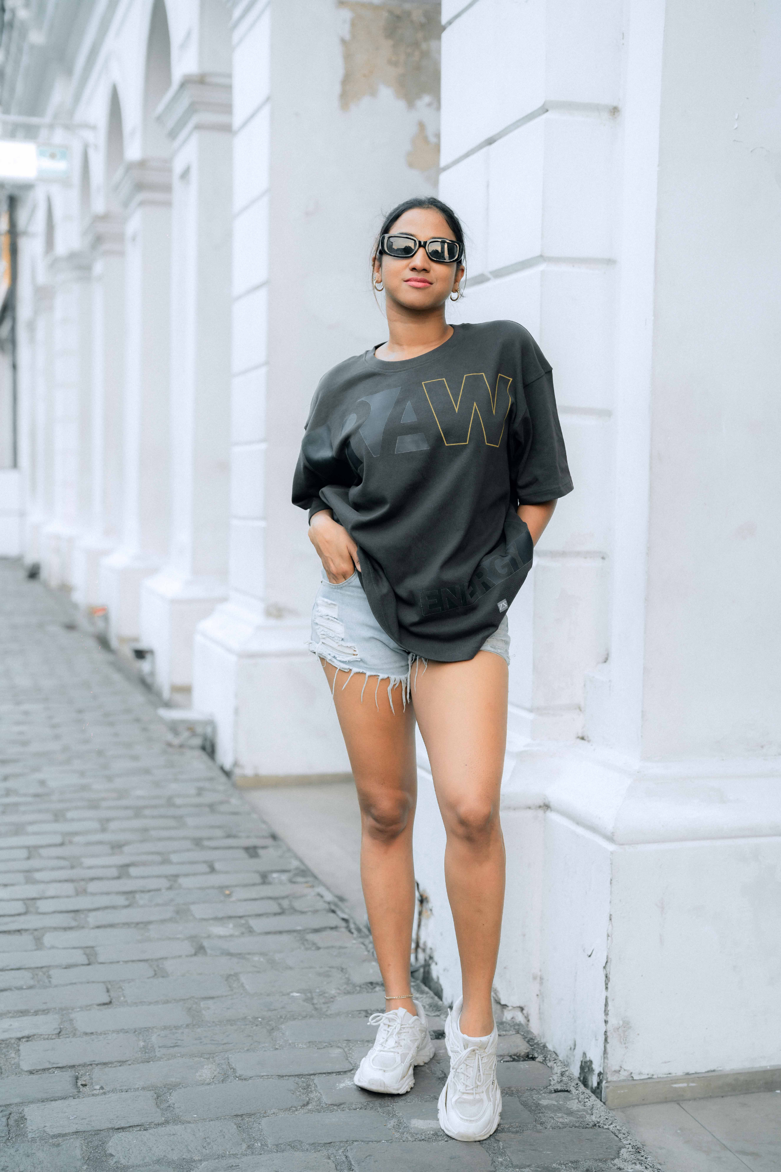 RAW PRINT OVERSIZED UNISEX T-SHIRT