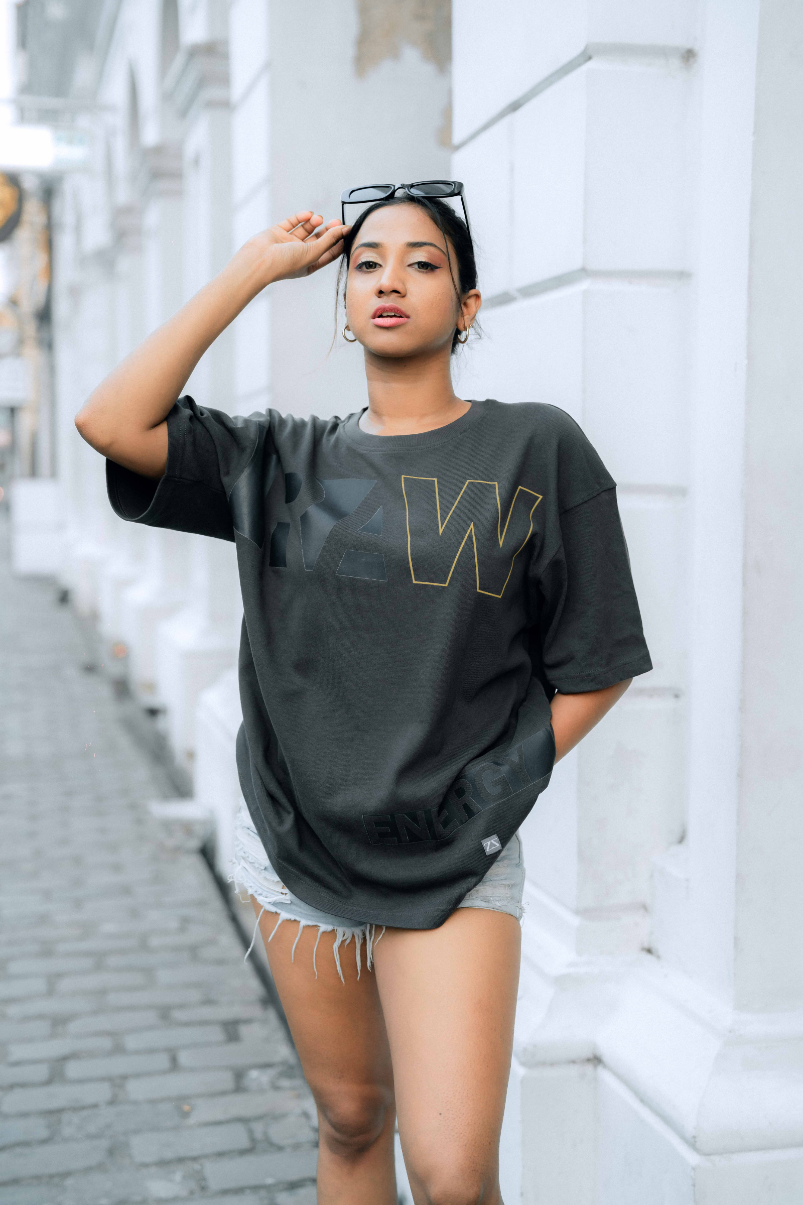 RAW PRINT OVERSIZED UNISEX T-SHIRT