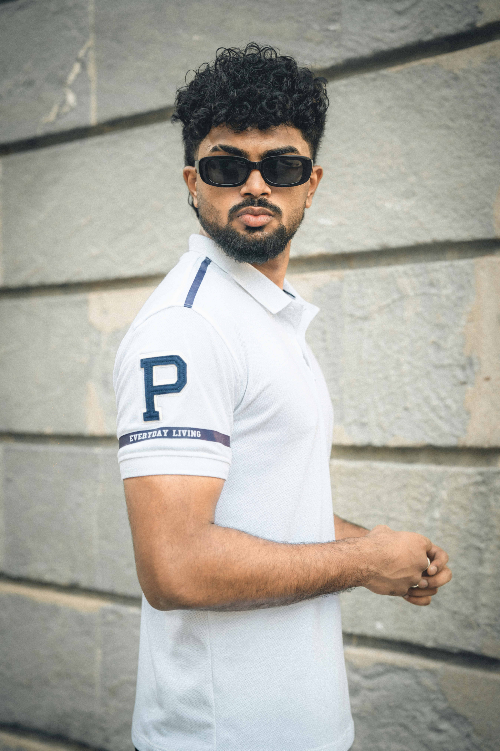 WHITE POLO T-SHIRT