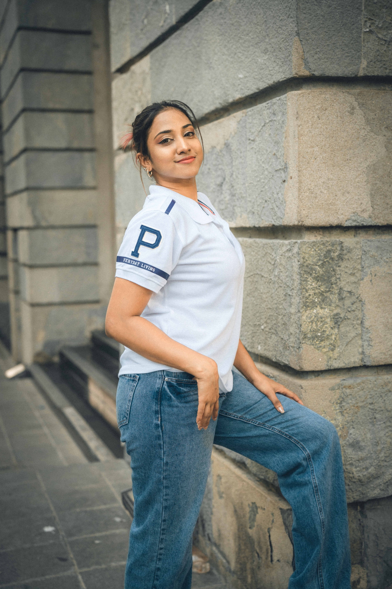 WHITE POLO T-SHIRT
