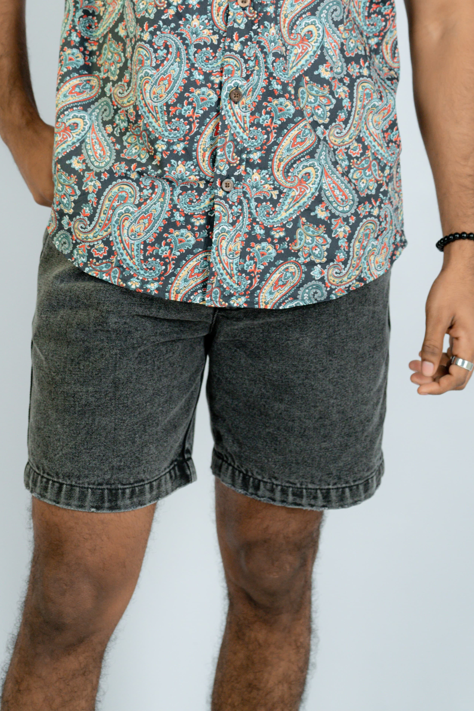 Acid Washed Denim Shorts (Light)