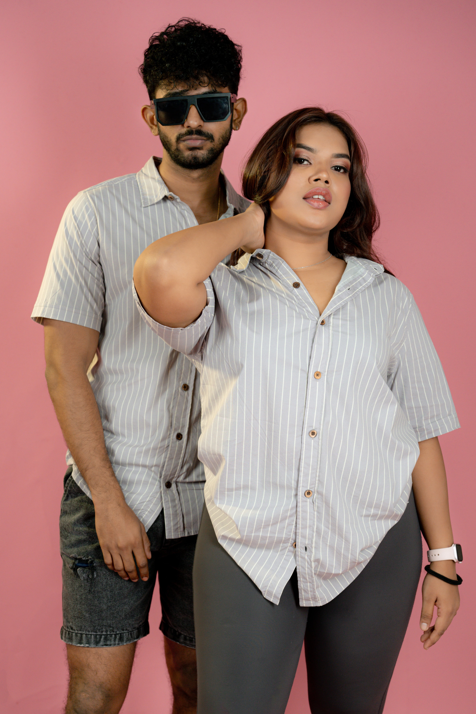 Pastel pinky stripes unisex shirt